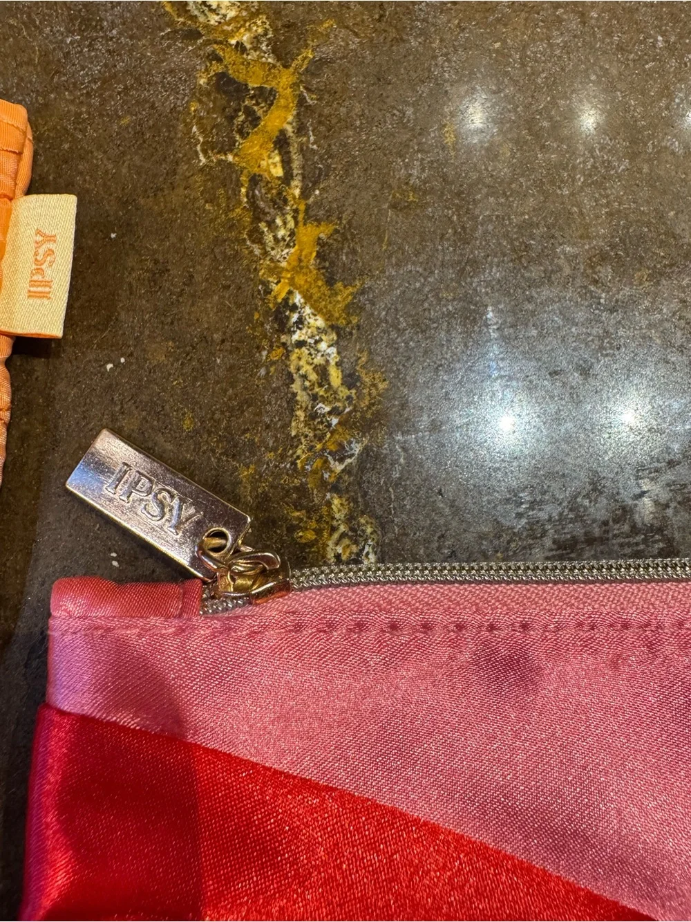 NWOT lot 3 IPSY makeup bags Orange, Blue/cream floral, pink/red